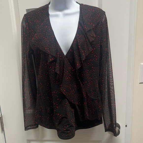 INC International Concepts Tops - INC Surplice top.  Sheer sleeves